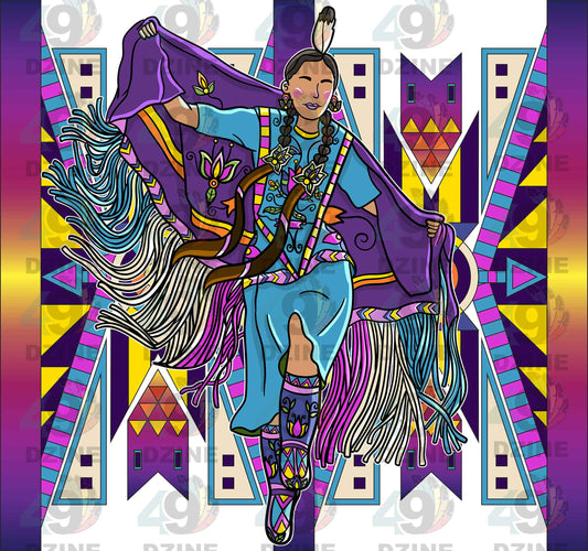 Fancy Dancer with background 3 Transfer (Various Sizes)