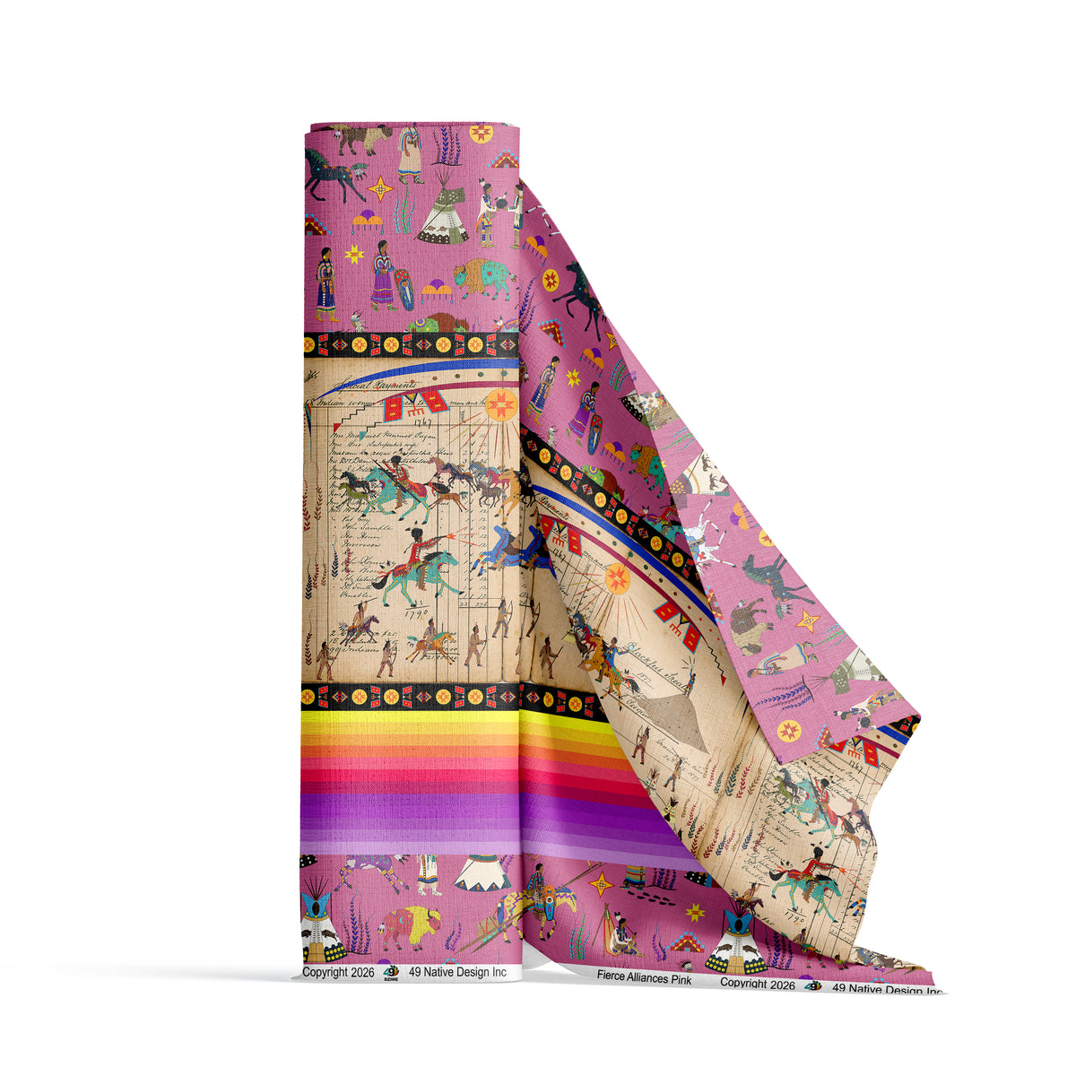 Fierce Alliances Pink Fabric