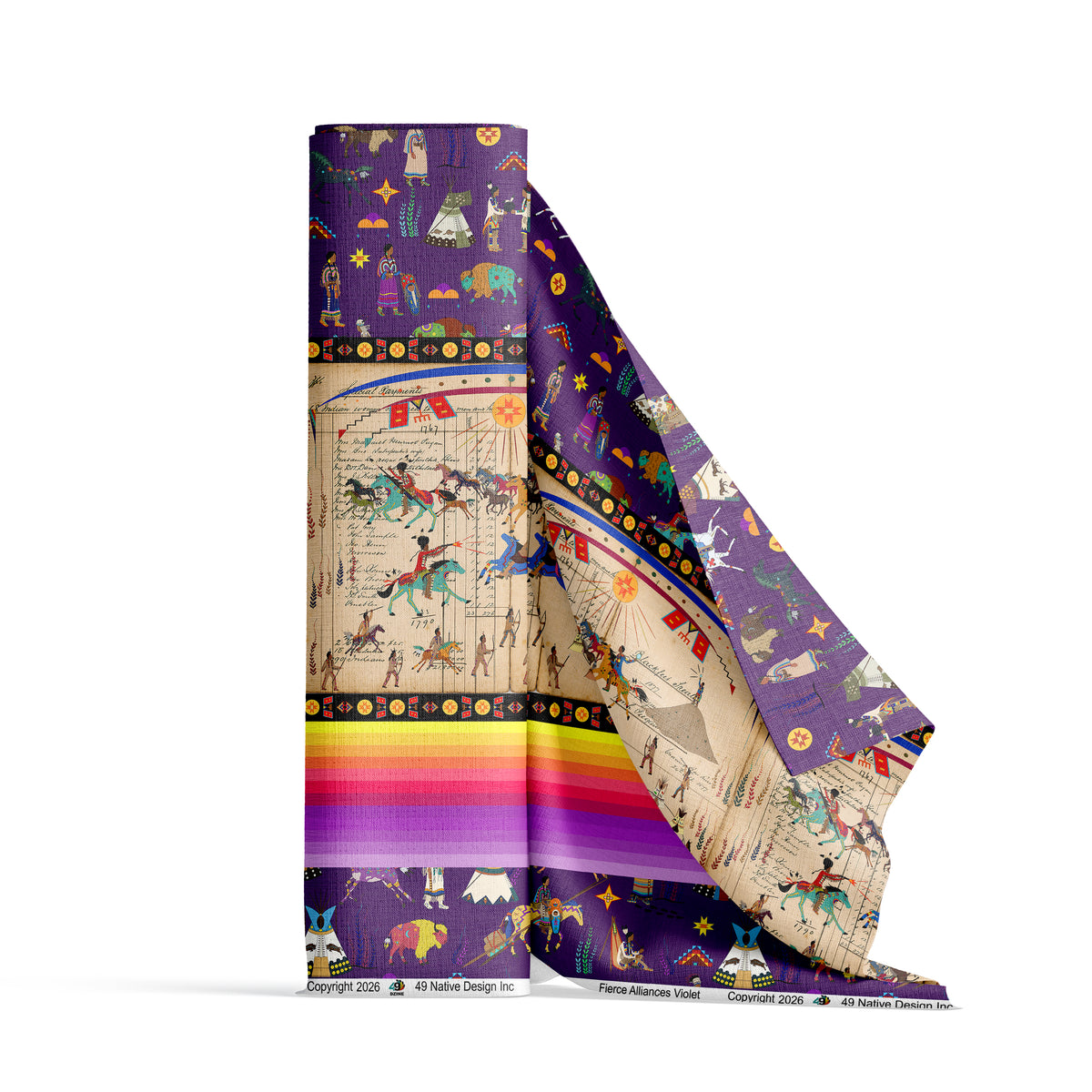 Fierce Alliances Violet Fabric