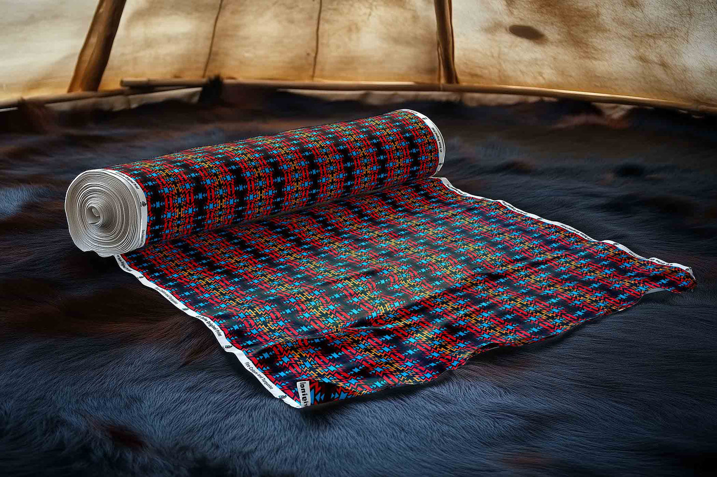 Fire Colors and Turquoise Fabric
