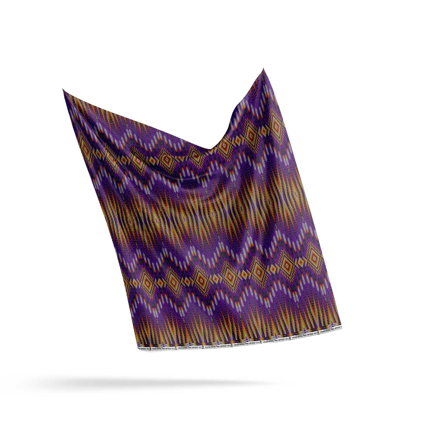 Fire Feather Purple Fabric