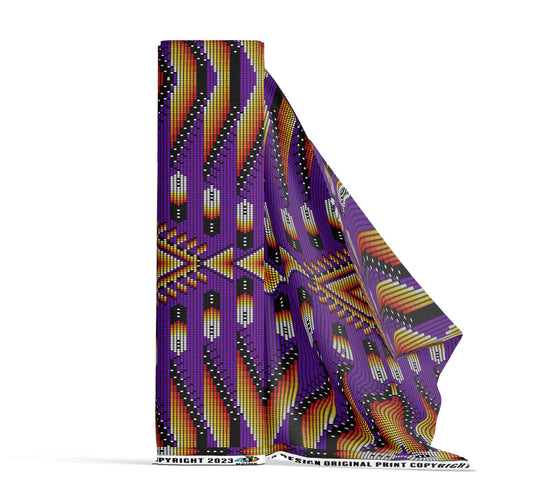 Fire Feather Purple Fabric