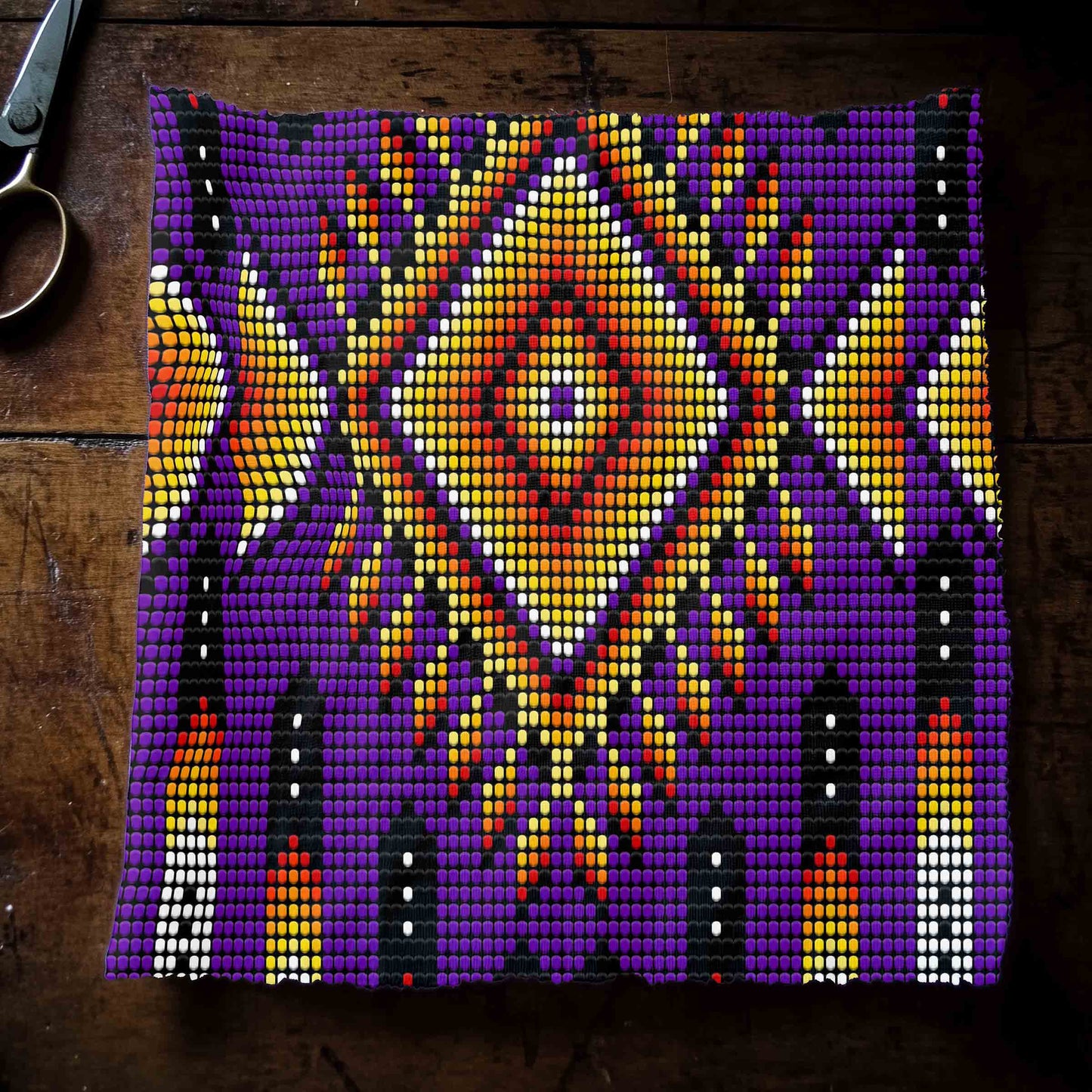 Fire Feather Purple Fabric