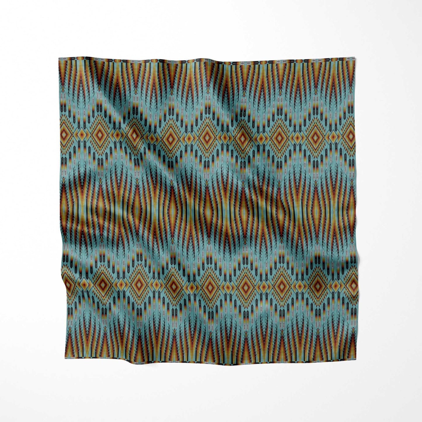 Fire Feather Turquoise Fabric