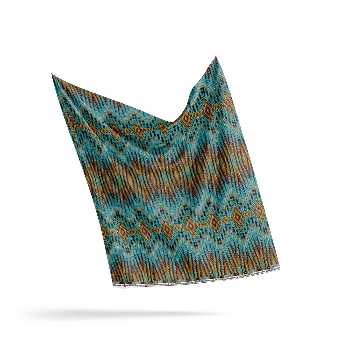 Fire Feather Turquoise Fabric