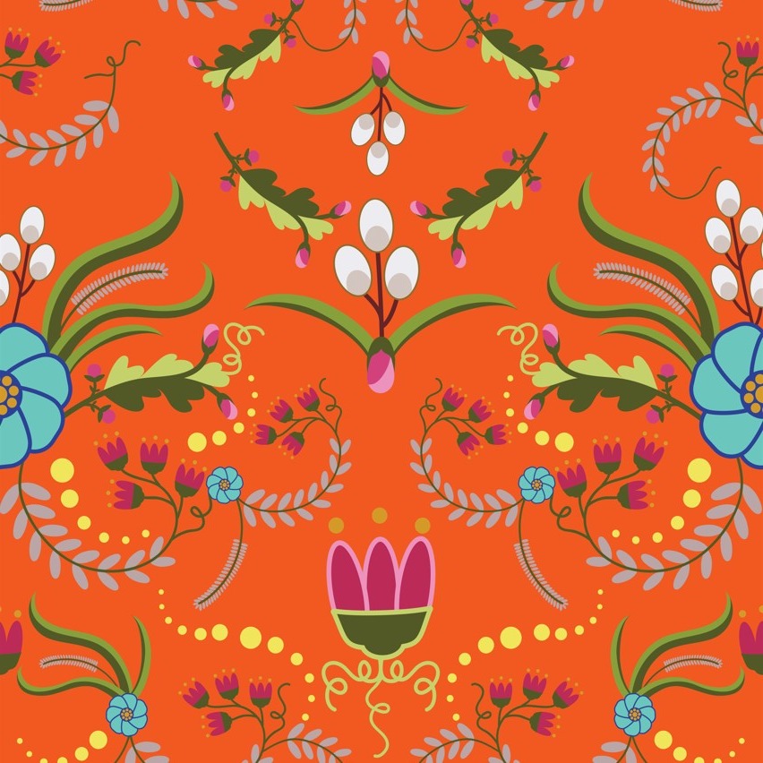 First Bloom Carrots Fabric