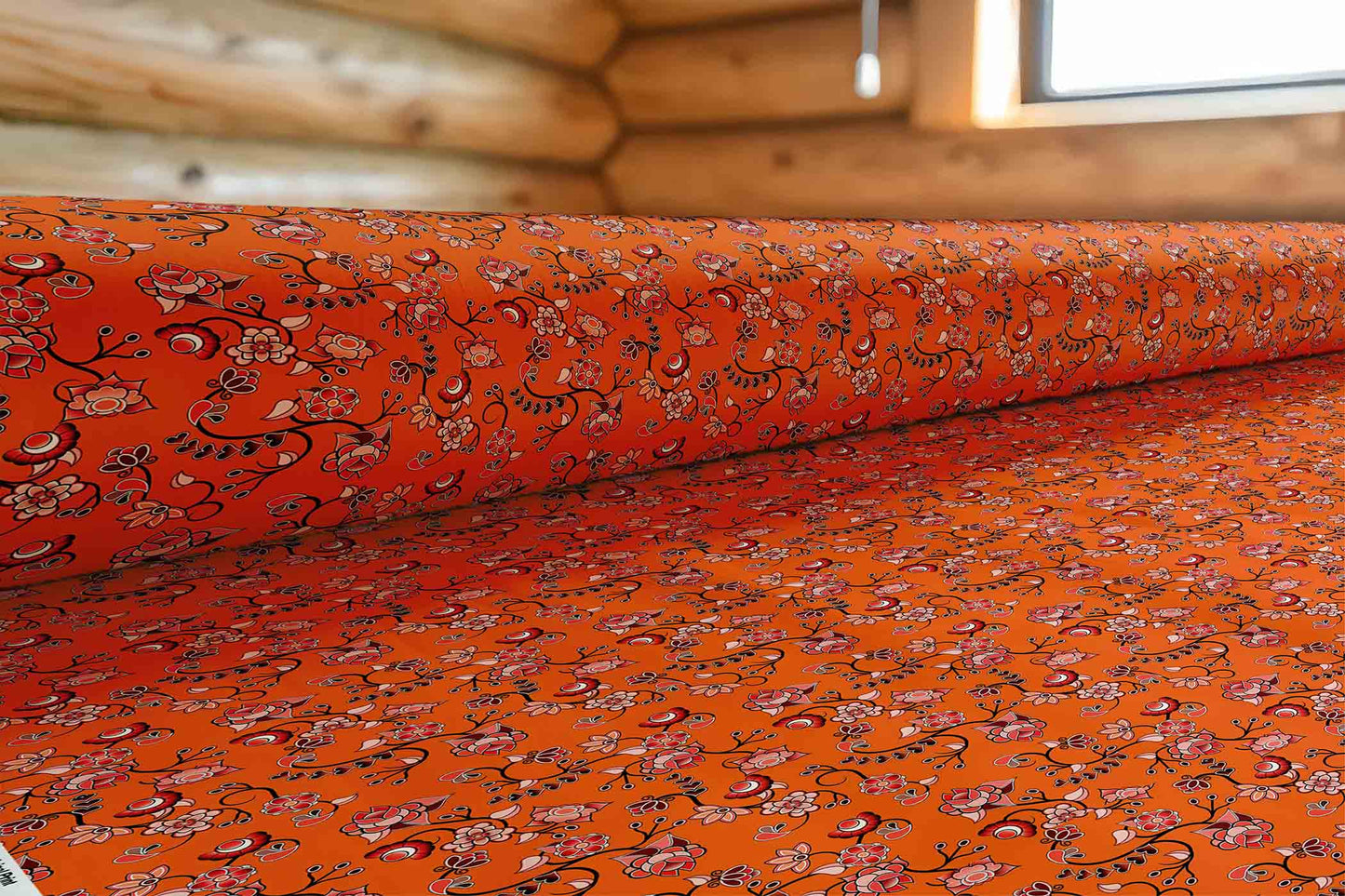 Floral Amour Orange Fabric