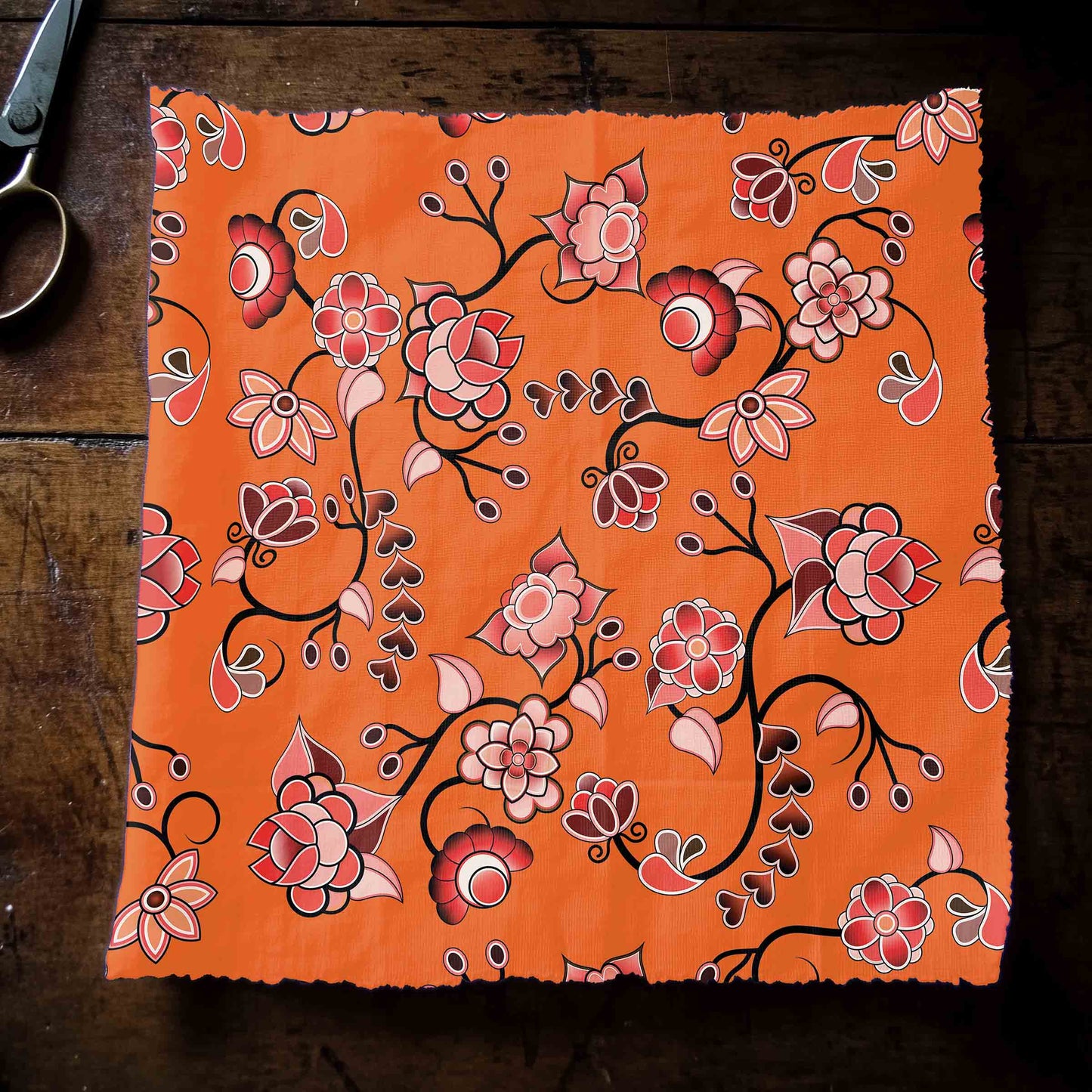 Floral Amour Orange Fabric