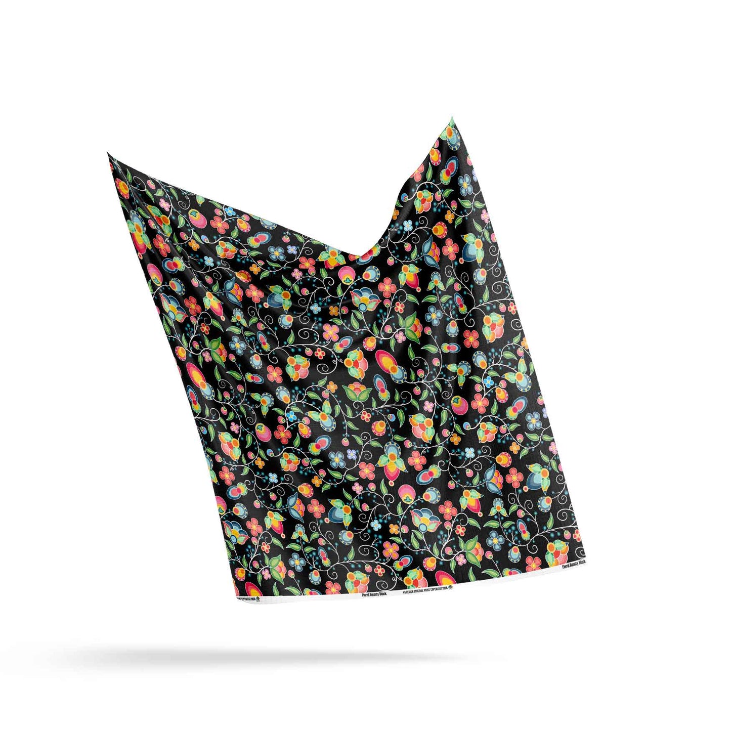 Floral Bounty Black Fabric