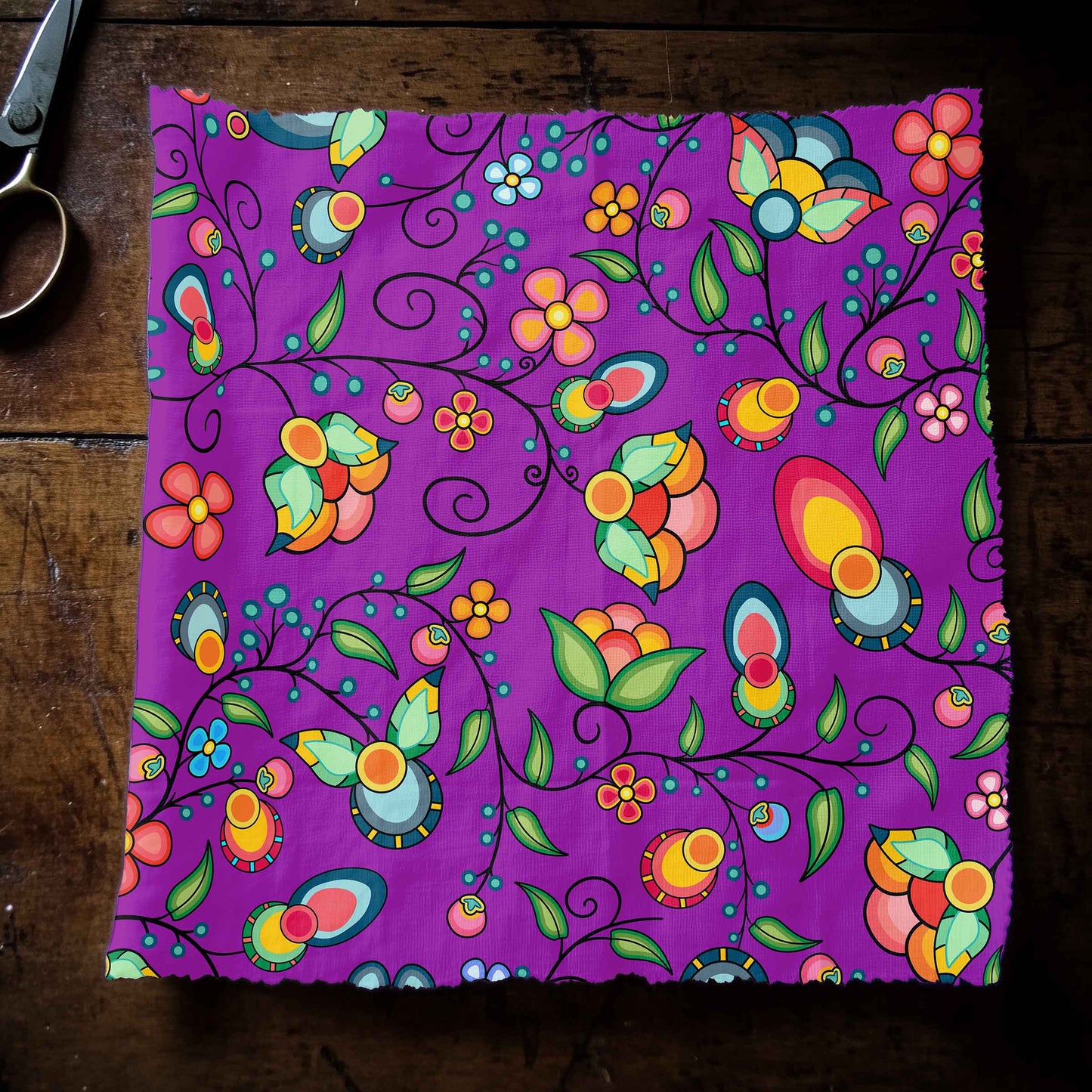 Floral Bounty Purple Fabric