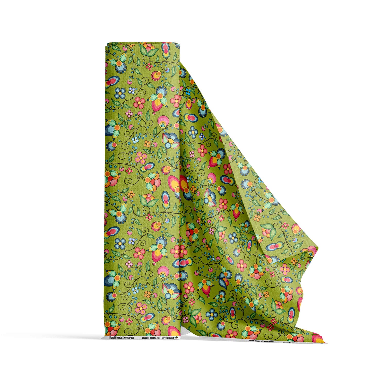 Floral Bounty Sweetgrass Fabric