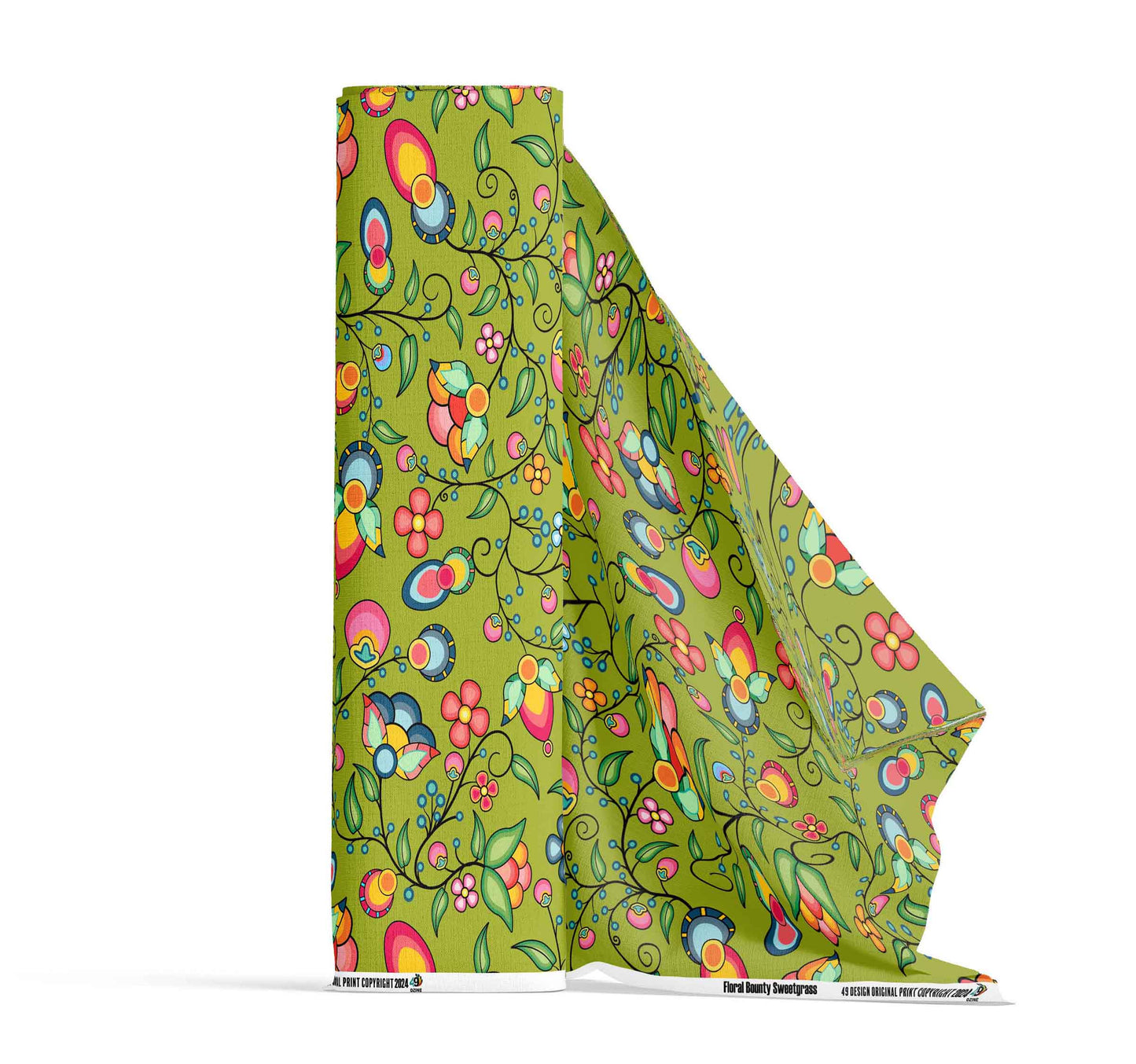 Floral Bounty Sweetgrass Fabric