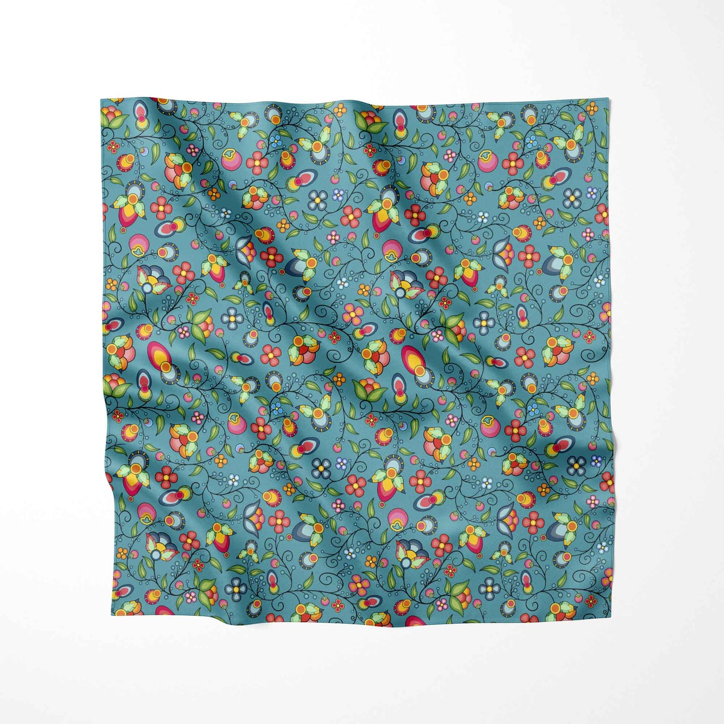 Floral Bounty Teal Fabric