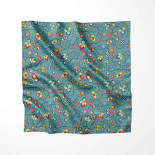 Load image into Gallery viewer, Floral Bounty Teal Fabric
