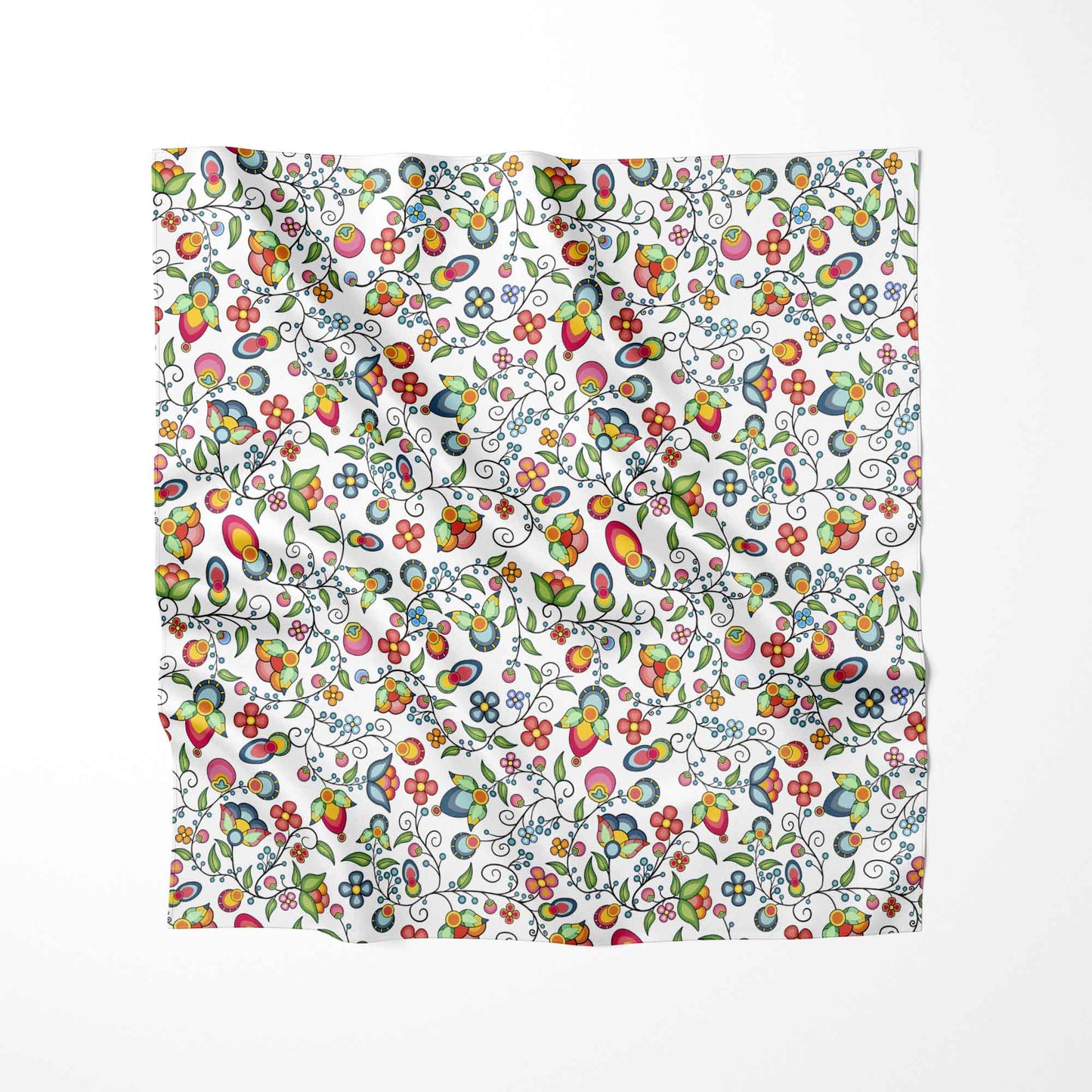 Floral Bounty White Fabric