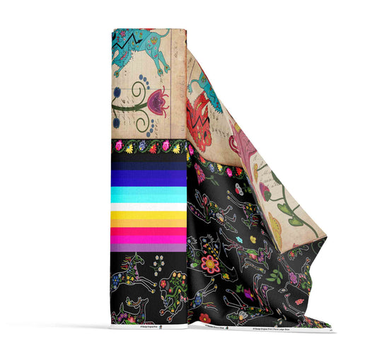 Floral Ledger Bison Fabric