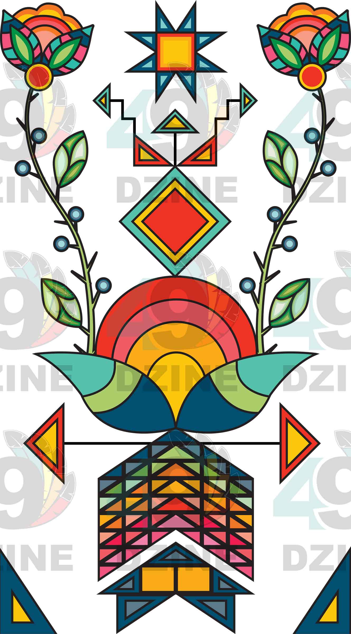 Floral and Geometric Primary