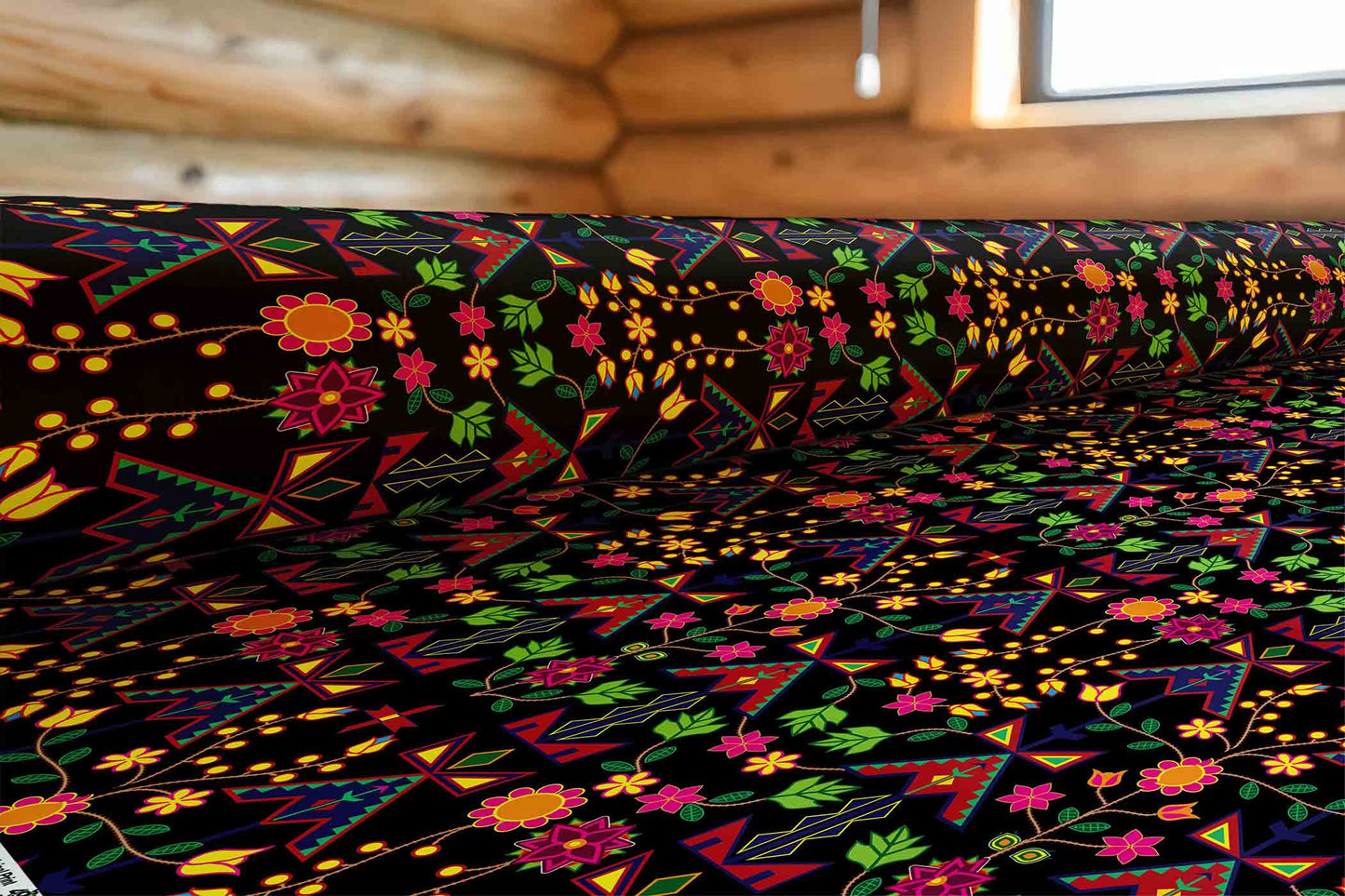Floral and Geometric Dance 02 Fabric