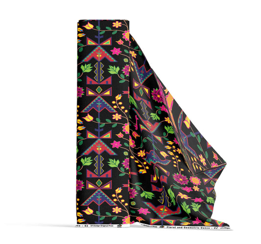 Floral and Geometric Dance 02 Fabric