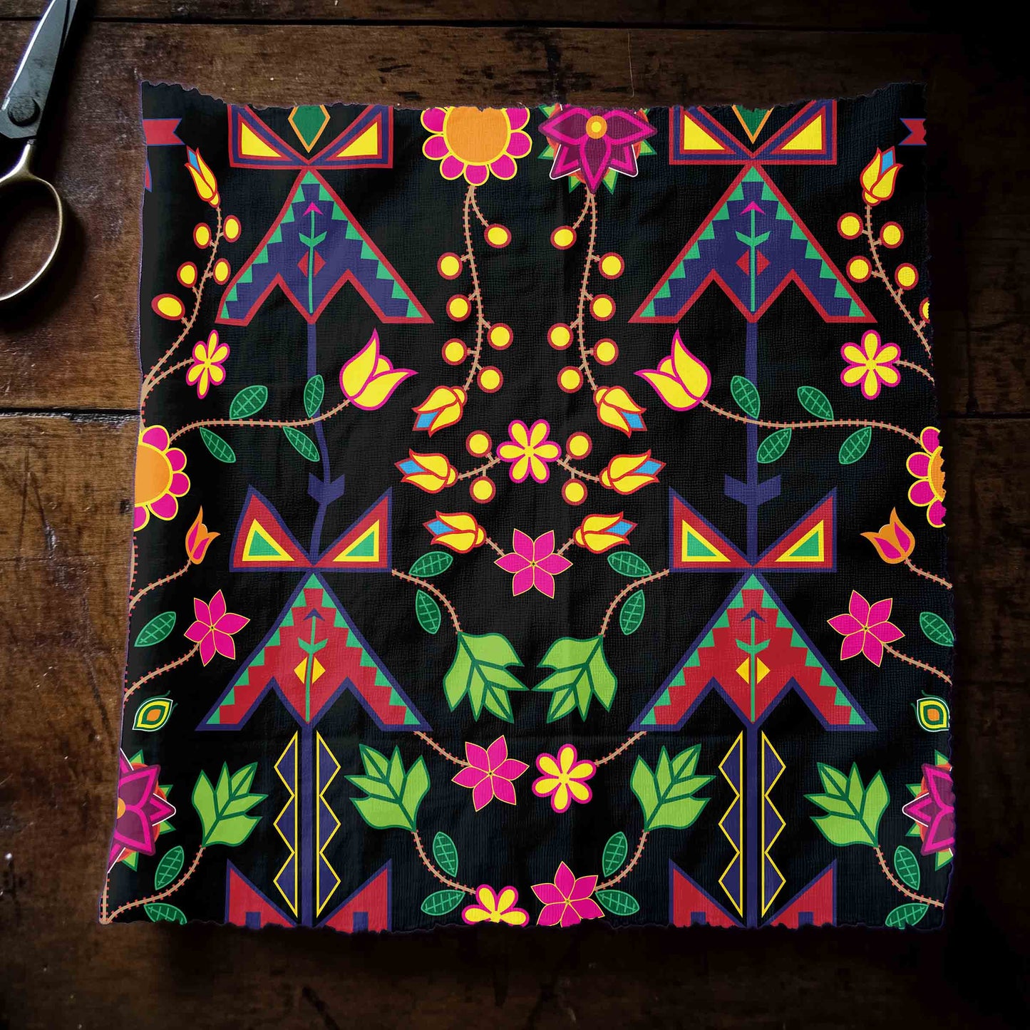 Floral and Geometric Dance 02 Fabric
