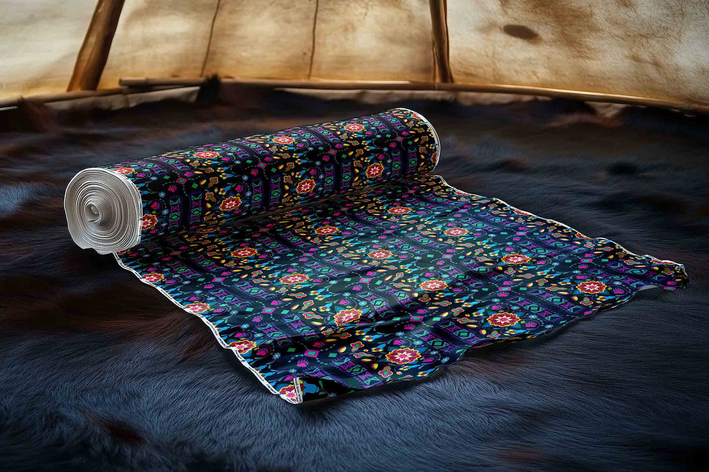 Floral and Geometric Dance 04 Fabric
