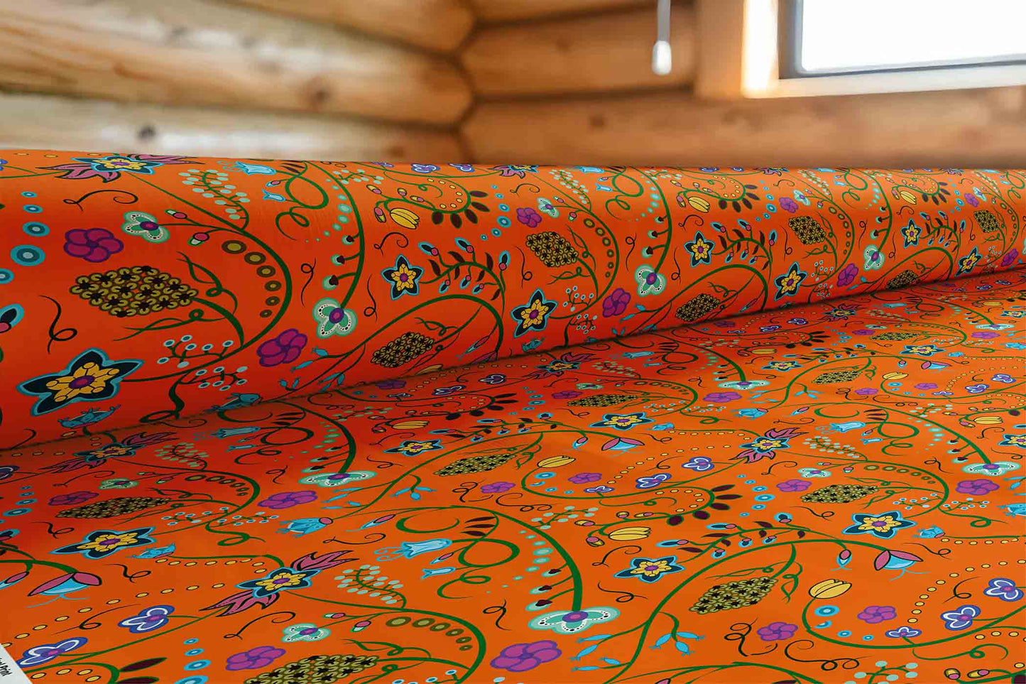 Fresh Fleur Carrot Fabric