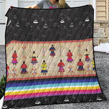 Load image into Gallery viewer, Ledger Round Dance Midnight Lightweight Quilt
