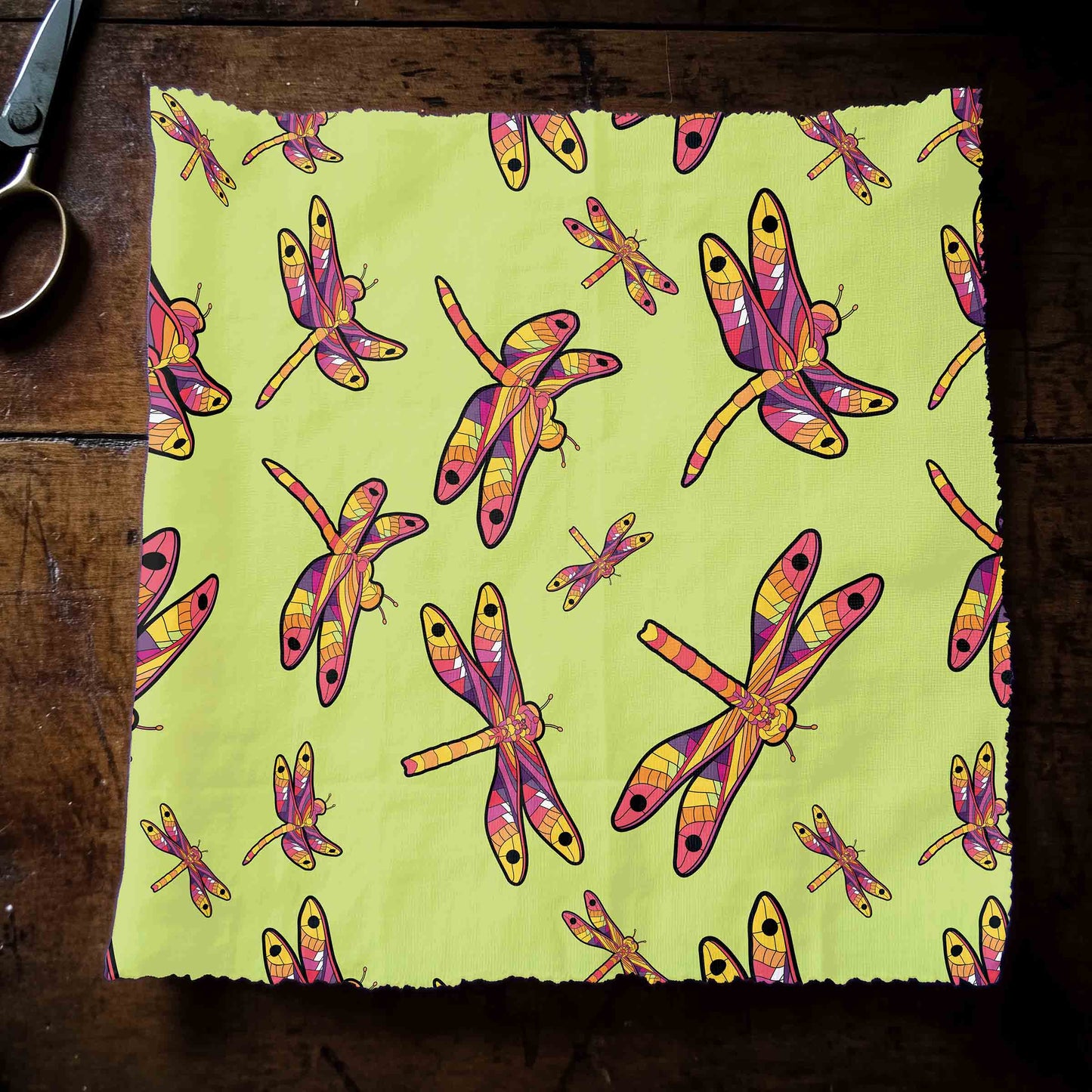 Gathering Lime Fabric