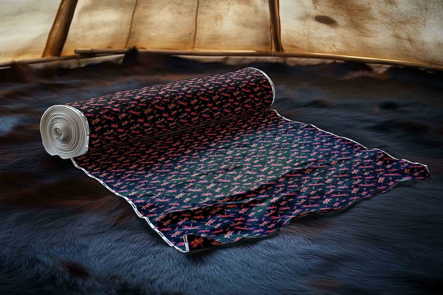 Gathering Noir Fabric