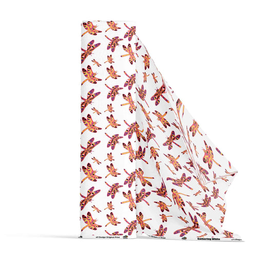 Gathering White Fabric