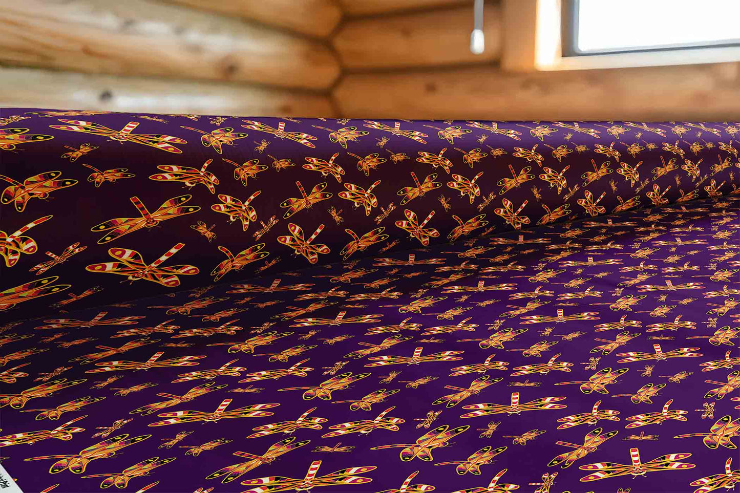 Gathering Yellow Purple Fabric