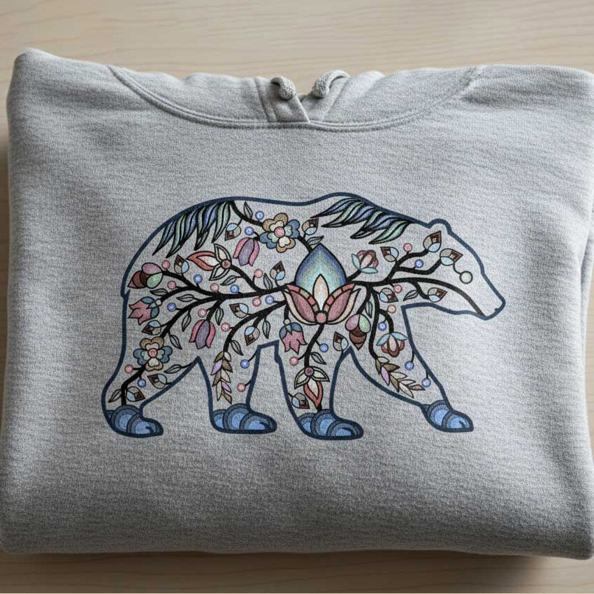 Floral Bear Motif