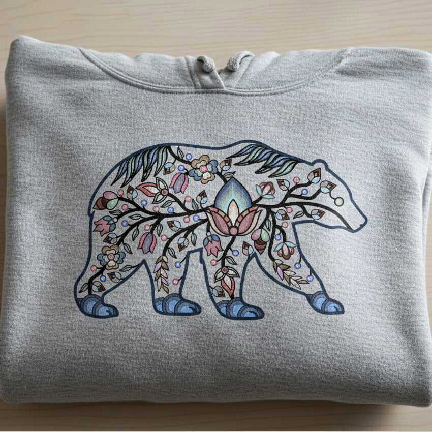Bear Floral Motif 1 Various Sizes