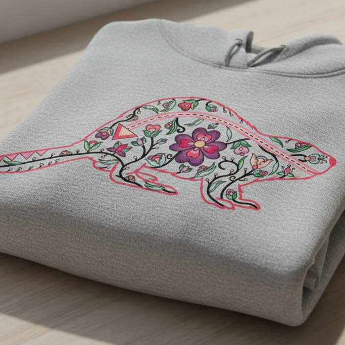 Beaver Floral Animals 02 Various Sizes