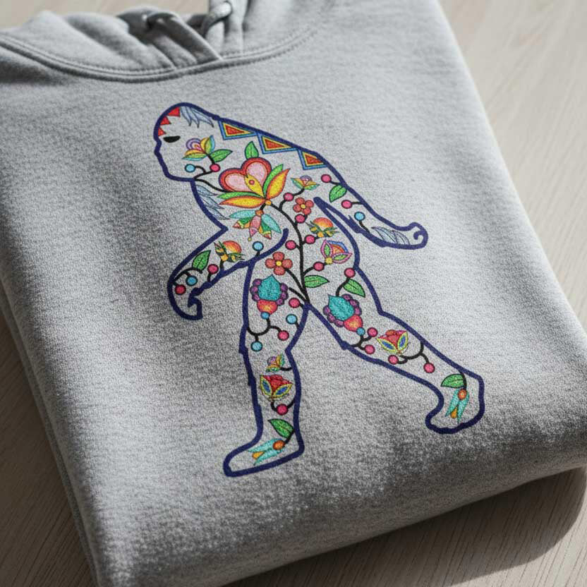 Floral Bigfoot Motif