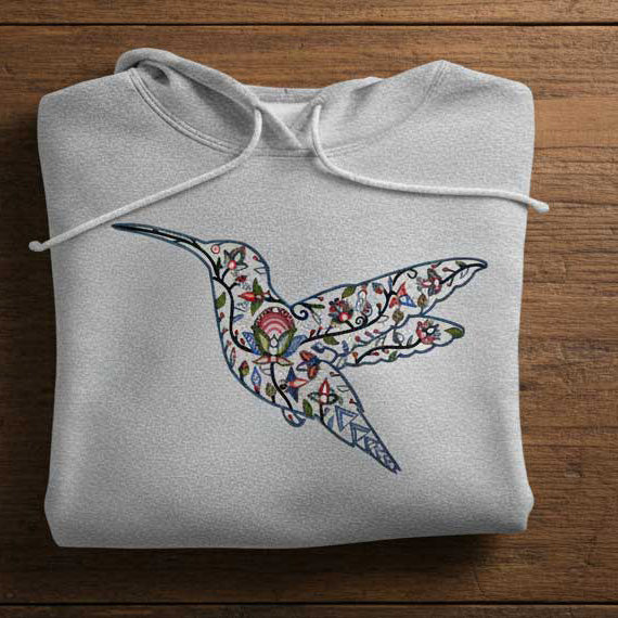 Floral Hummingbird Motif