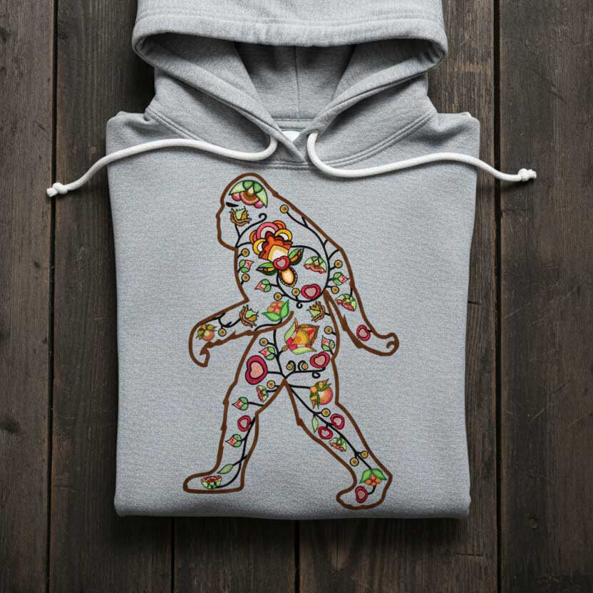 Floral Bigfoot Motif