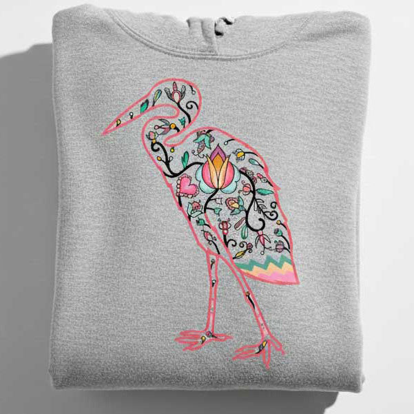 Heron Floral Animals 02 Various Sizes
