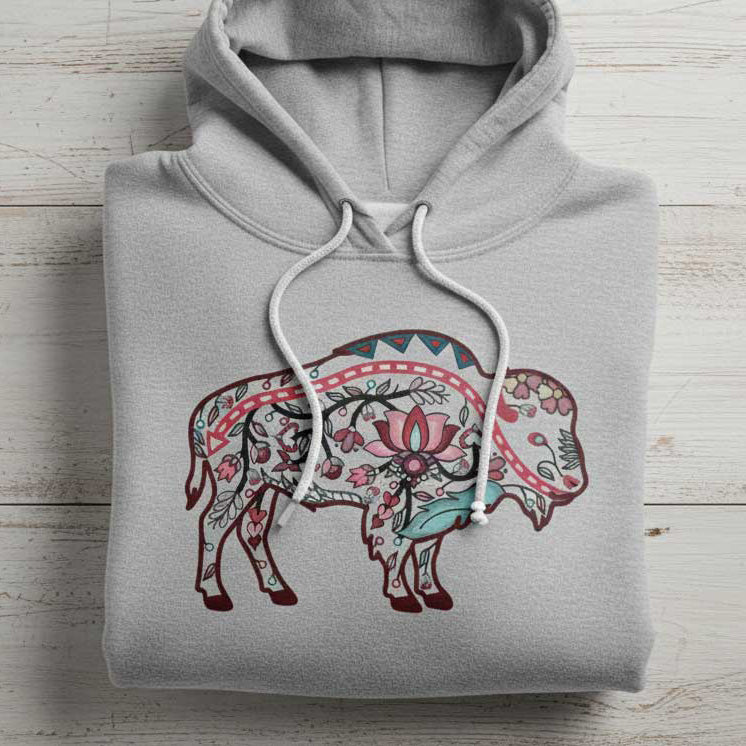 Floral Buffalo Motif