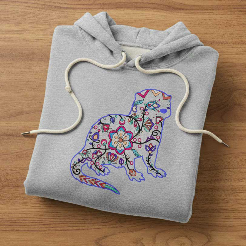 Otter Floral Animals 02-M Various Sizes
