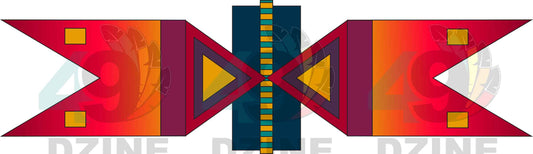 Sunset Pathways Geometric Element 9 Transfer (Various Sizes)