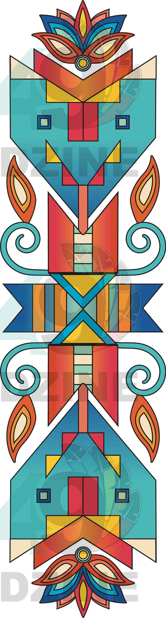 Heritage Tapestry Geometric Element 3 Transfer (Various Sizes)