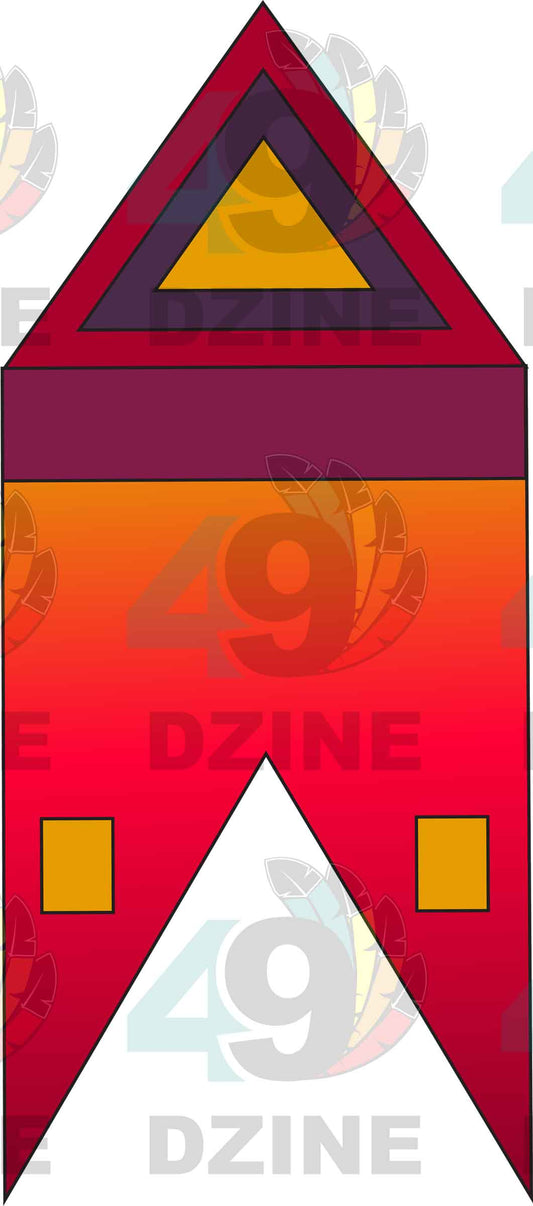 Sunset Pathways Geometric Element 4 Transfer (Various Sizes)