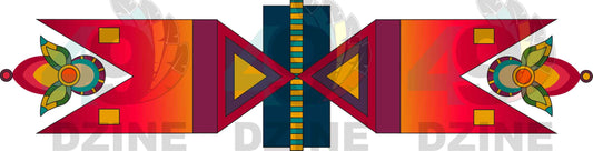 Sunset Pathways Geometric Element 2 Transfer (Various Sizes)