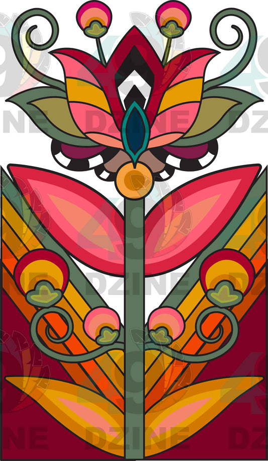 Sunset Pathways Geometric Element 16 Transfer (Various Sizes)