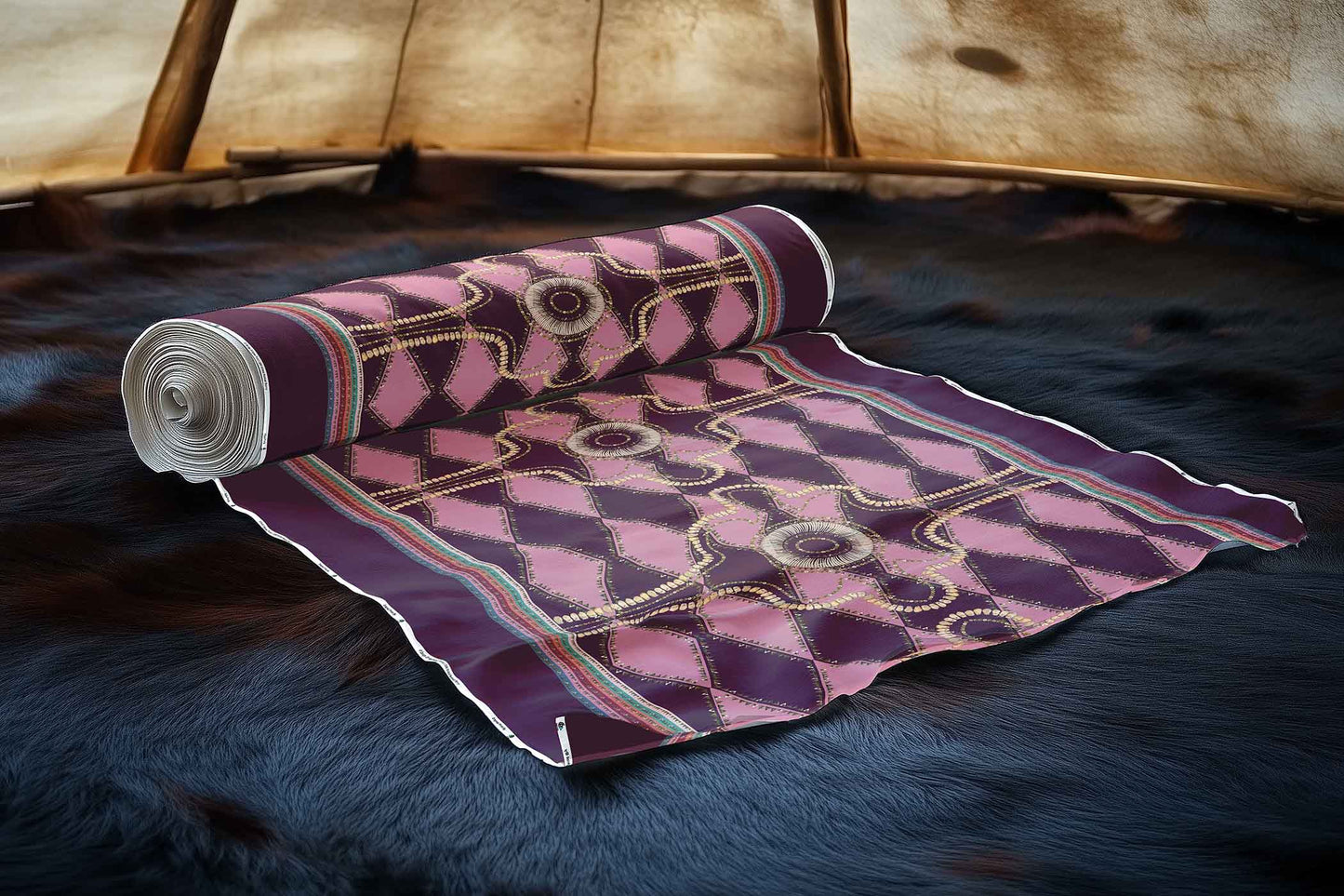 Gilded Nomad Berry Fabric
