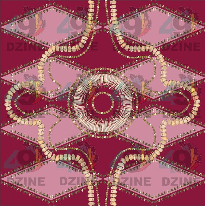 Gilded Nomad Maroon Fabric