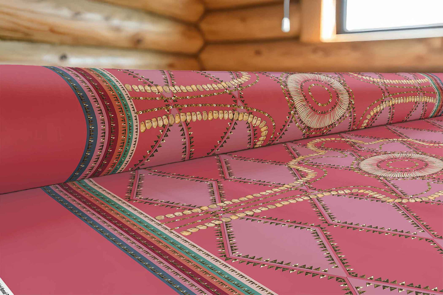 Gilded Nomad Pink Fabric