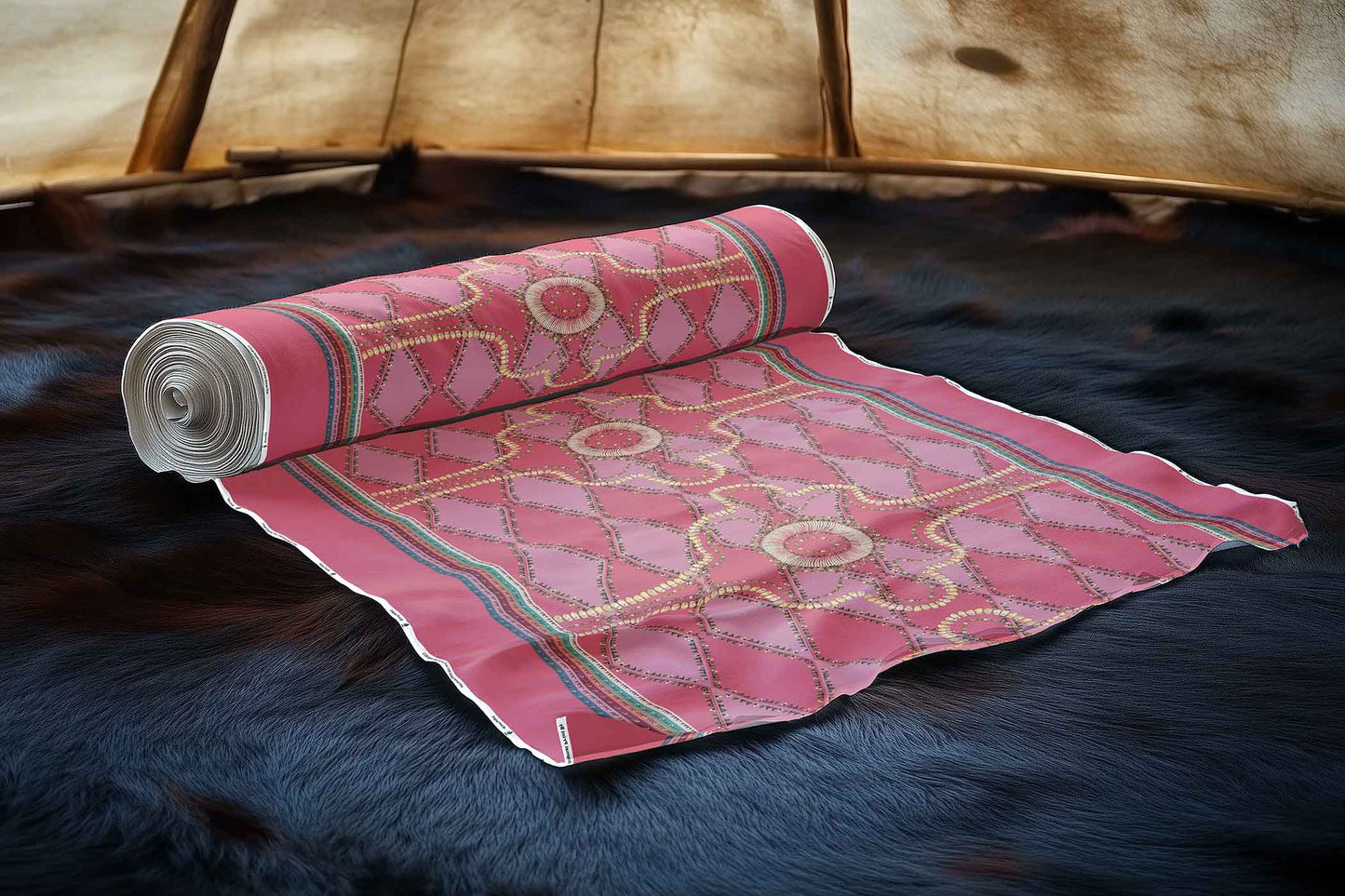 Gilded Nomad Pink Fabric