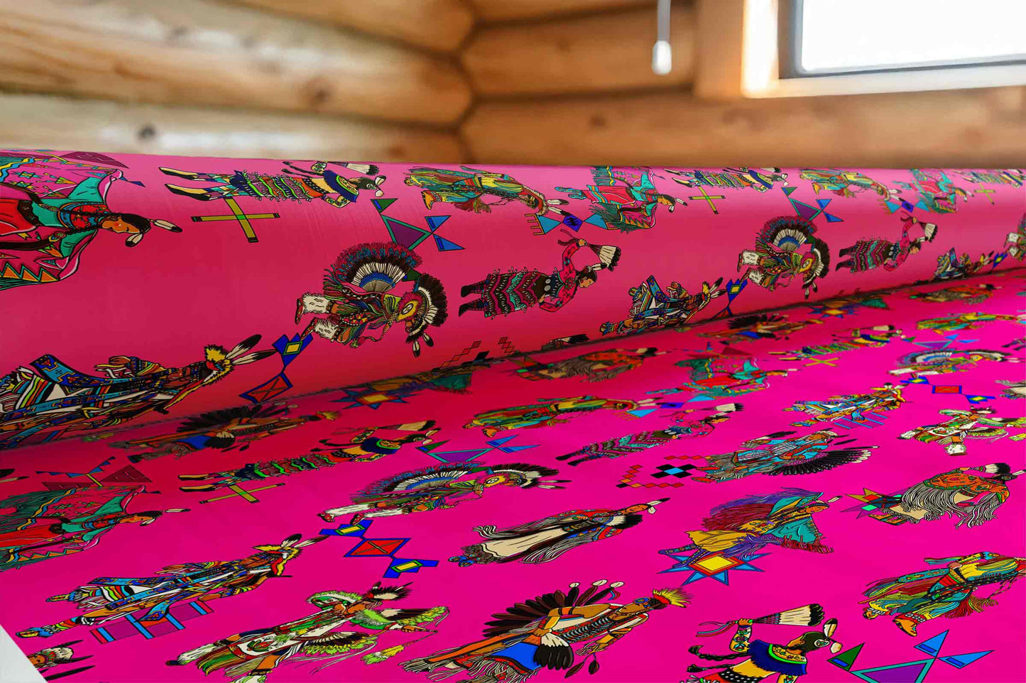 Grand Entry Dancer Pink Large Fabric